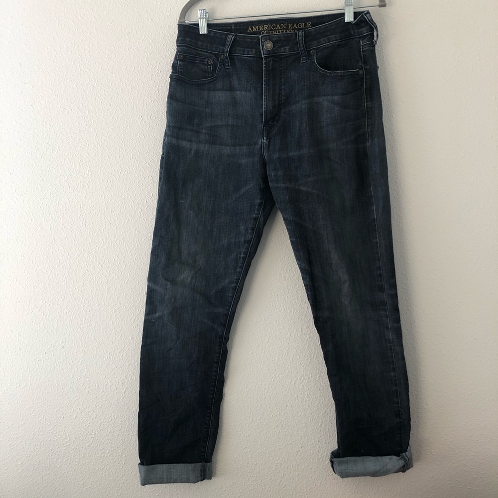 extreme flex dark wash slim jeans